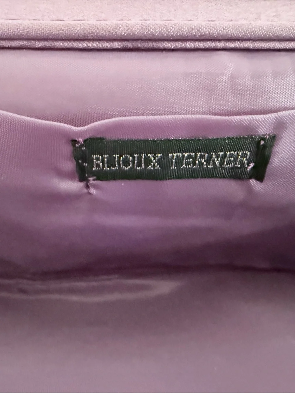 Bijoux Terner Lavender Satin Evening Bag Clutch Chain Purse